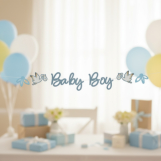 Baby Boy Guirlande Blå