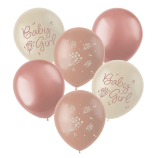 Blooming Baby Latexballoner Rosa/Creme