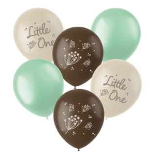 Blooming Little One Latexballoner Mint/Brun/Creme