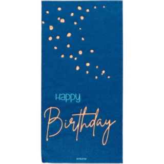 Happy Birthday Servietter True Blue