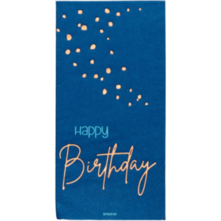 Happy Birthday Servietter True Blue