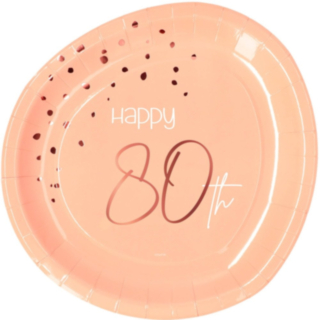 Paptallerkener 80 Års Lush Blush