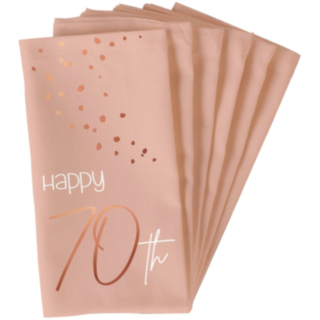 70 Års Servietter Lush Blush