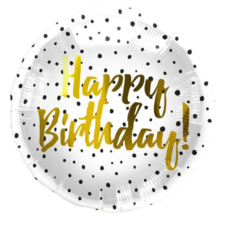 Happy Birthday Folieballon Prikket