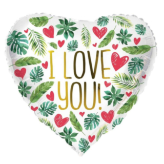 Tropisk I Love You Folieballon