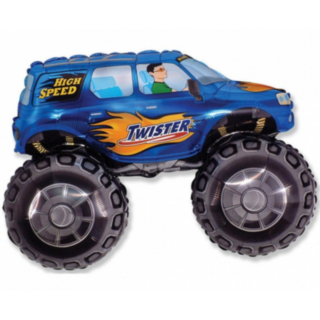 Monster Truck Folieballon Blå