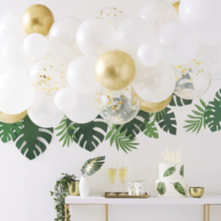 Ballonbue Krom Guld/Hvid