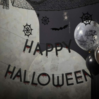Happy Halloween Guirlande Sort