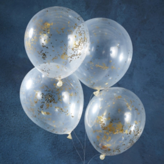 Glitter Konfetti Balloner Guld