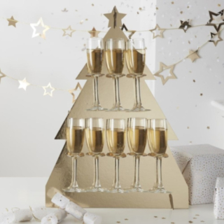 Gold Glitter Champagne Juletræ
