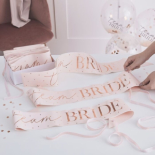 Skråbånd Team Bride Rosa/Rosa Guld
