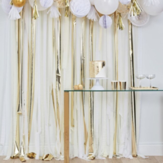 DIY Backdrop Hvid/Guld
