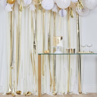 DIY Backdrop Hvid/Guld