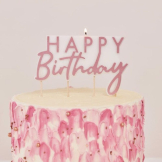 Happy Birthday Rosaguld Kagelys