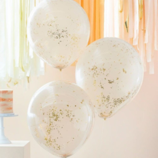 Dobbeltlags Konfetti Balloner Peach