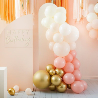 Ballonbue DIY Fersken/Guld