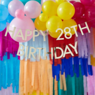 Personlig Happy Birthday Guirlande DIY Guld