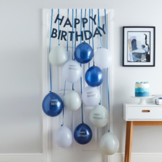 Happy Birthday Dør Festpakke Blå