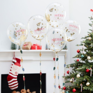 Merry Christmas Konfetti Balloner