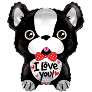 Fransk Bulldog I Love You Folieballon