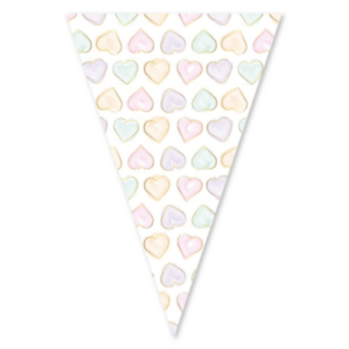 Hjerte Vimpelguirlande Pastel
