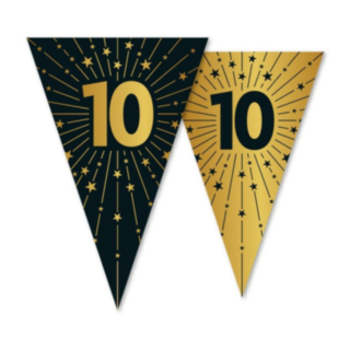10 Års Golden Celebrations Vimpelguirlande