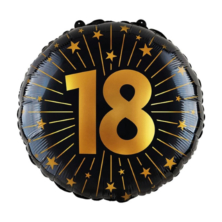 18 Års Golden Celebrations Folieballon