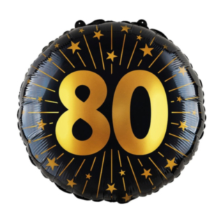 80 Års Golden Celebrations Folieballon