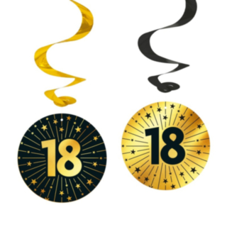 18 Års Golden Celebrations Swirls