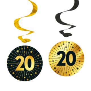 20 Års Golden Celebrations Swirls