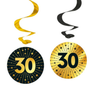 30 Års Golden Celebrations Swirls