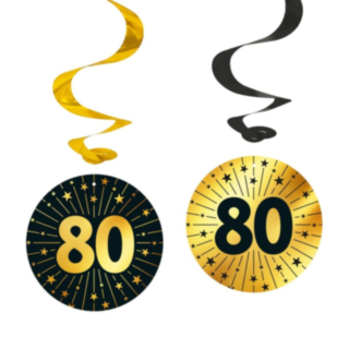 80 Års Golden Celebrations Swirls