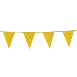 Glimmer Flagguirlande Guld