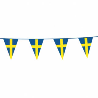 Sverige Vimpel Flagguirlande