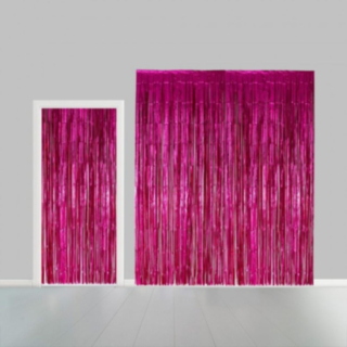 Glimmerforhæng Hot Pink