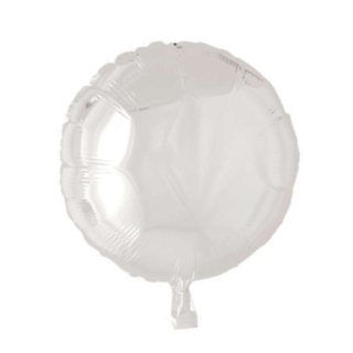 Rund Folieballon Hvid
