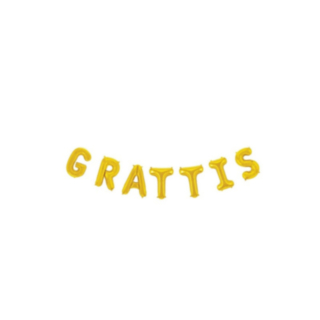 Grattis Folieballon Guld