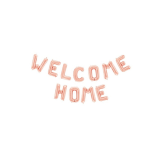 Welcome Home Folieballon Rosaguld