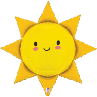 Smilende Sol Folieballon