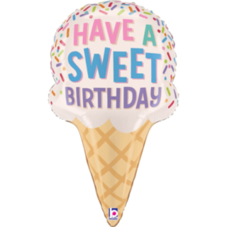 Isvaffel Happy Birthday Folieballon