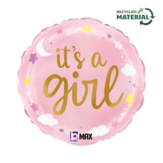It's A Girl Stjerner & Skyer Folieballon