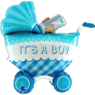 Baby Dreng Barnevogn Folieballon