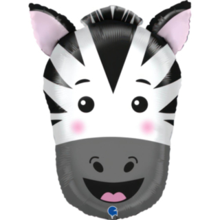 Zebra Hoved Folieballon