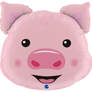 Gris Hoved Folieballon