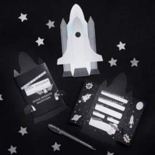Space Party Invitationer