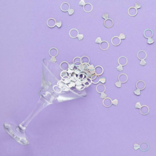 Bride Squad Diamantringe Konfetti