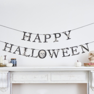 Happy Halloween Guirlande Sort