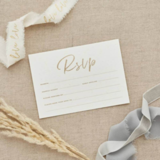 Bryllups RSVP Kort