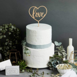 Bryllup Love Kagetopper i Træ
