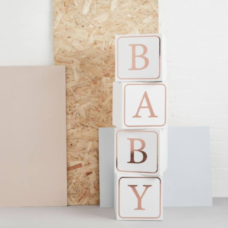 Baby Dekorations Klodser Hvid/Rosaguld